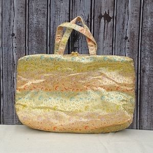 Embroidered Fabric Zip up Toiletry Bag Vintage